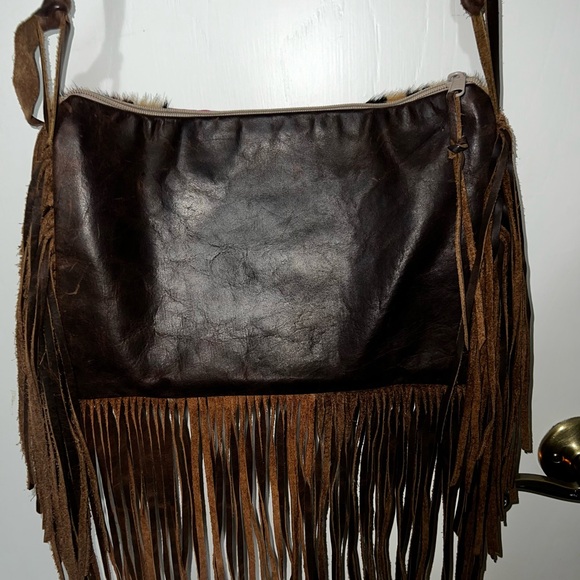 Leather and animal skin Up-cycled LV Bag - Picture 6 of 11